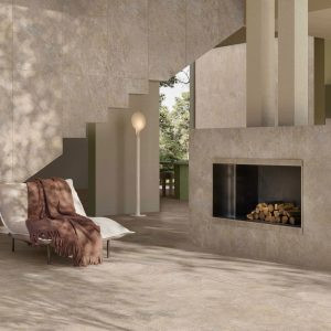 Calacatta Marble-Effect Porcelain Tile (40x40 cm, Sand)